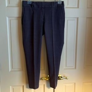 Ann Taylor Loft cropped pants, burgundy & gray, size 10